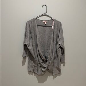 Gray Women's Drape Cardigan